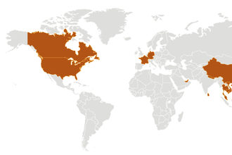 Coronavirus world outbreak map