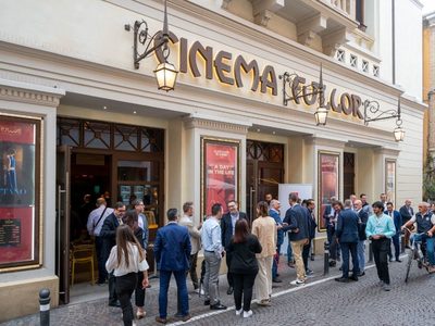 Outside the fulgor theatre in rimini